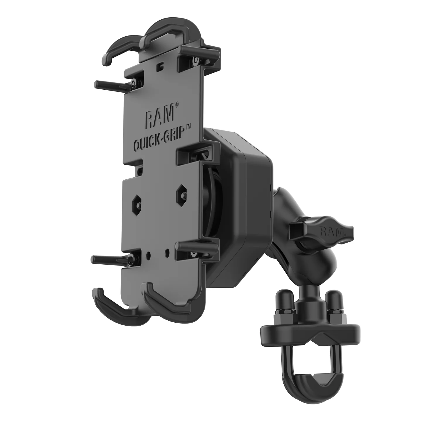 RAM Quick-Grip XL Phone Mount with Vibe-Safe & U-Bolt Base