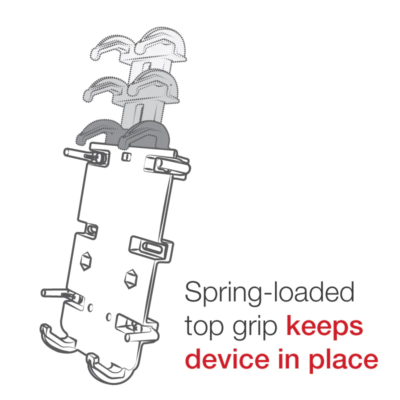 RAM Quick-Grip XL Phone Mount with Vibe-Safe & U-Bolt Base