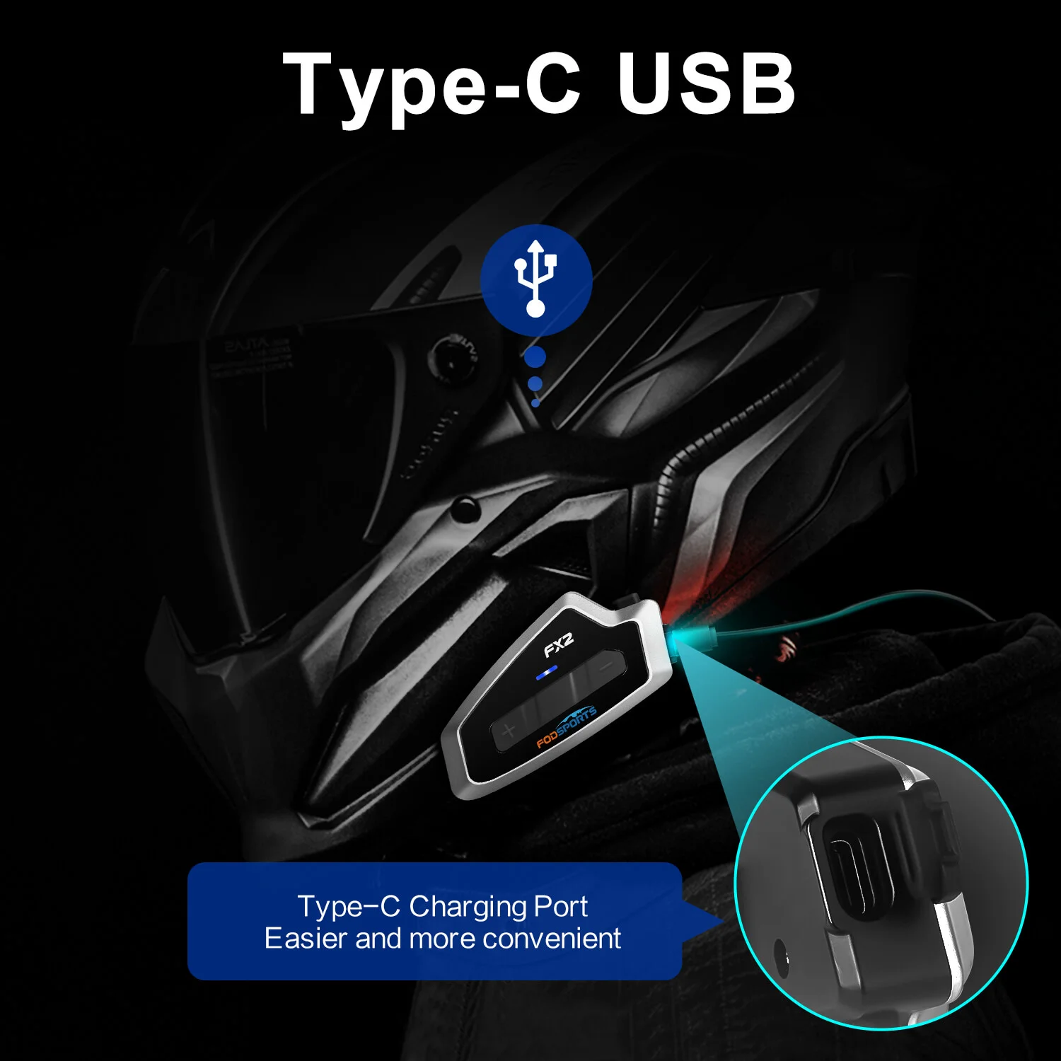 Fodsports FX2 Bluetooth Headset 2 Riders Intercom